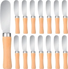 Patelai 15 Pieces Mini Butter Spreader Knife Bulk 4. 5 Inch Wide Blade Stainless