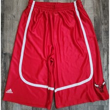 Adidas Chicago Bulls Basketball Shorts Kids Large 14/16 Red NBA Mesh Athletic