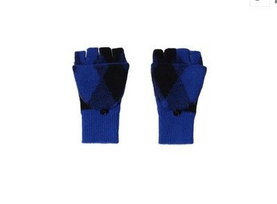 Burberry Argyle Check Gloves Wool Cashmere Mens SZ M/L NWT MSRP $470