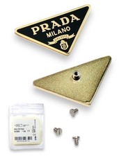 Prada PR 13ZS 14ZS Sunglasses Black/ Light Gold Replacement Icon Logo Genuine