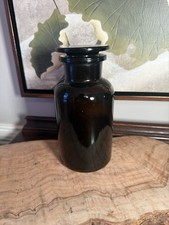 Restoration Hardware Amber Pharmacy Bottle-Apothecary Czech Republic Brown Glass