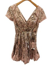 Sequined Pink Party Mini Dress By Colors Dress NWT Homecoming Prom