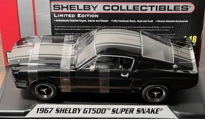 1967 Ford Shelby GT500 Super Snake 1/18 Shelby Collectibles Black 1 Of 200  