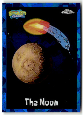 Topps SpongeBob Chrome 2025 No. 156 The Moon Sapphire Refractor