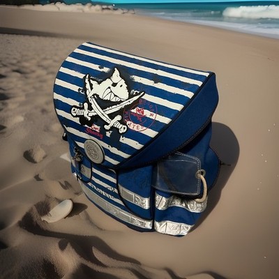 DIE SPIEGELBURG Schulranzen Capt'n Sharky Blau Kinder Ranzen Jungen
