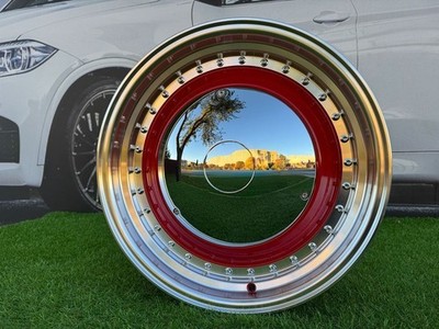 Autowheels 4X17 4X100/4X114.3 Glatte Classic Style Rot Alufelgen 17 Zoll 4 Stück