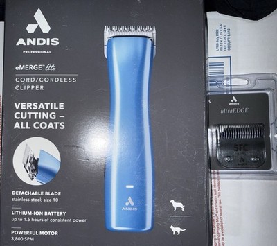 Andis eMerge Lite CORDLESS Clipper Dog Grooming AGC FREE UltraEdge Blade