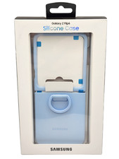Samsung Silicone Case with Ring for Samsung Galaxy Z Flip6 - Blue - Brand New