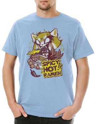 Ramen Spicy Hot Herren T-Shirt Soup Suppe Japan Noodles Katze Japanische Nudeln