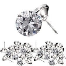 Hotop 30 Pcs 25 mm Crystal Buttons Upholstery Tacks Crystal Upholstery Buttons D