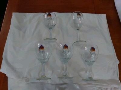 Five Leffe Abbaye De Abdij Van 33cl   Half Pint Glasses