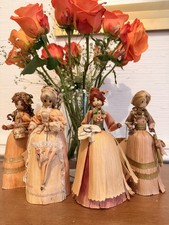 Trudie Doll corn Husk Doll Lot Of 4, ‘81 And ‘84 Vintage w/ #53 Jane Austin