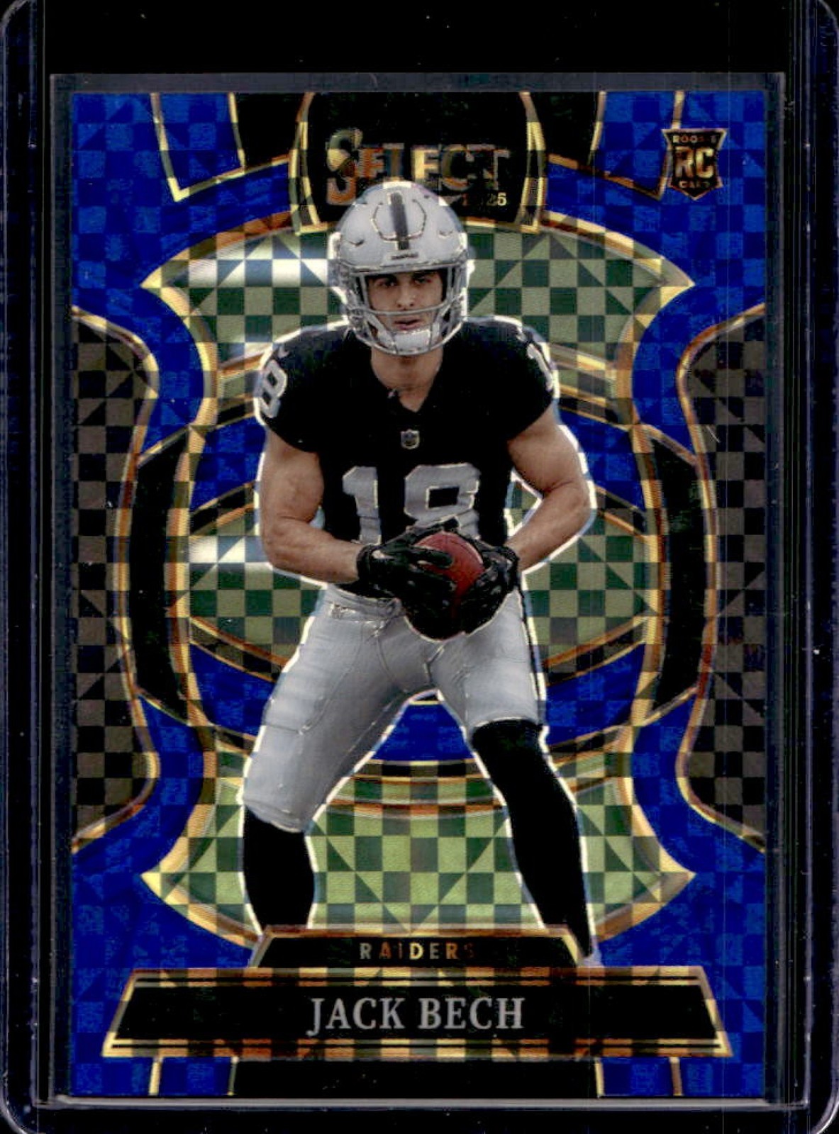 2025 Panini Select Jack Bech Concourse RC Blue Prizm Rookie #/249 Raiders
