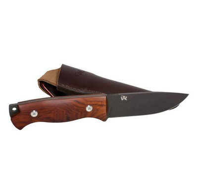 RWJ Allround Messer Neu Holzgriff feststehende Klinge stonewashed Klinge 11.5 cm