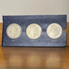 1921 P D S Morgan Silver Dollar Lot x3 - Circulated - In Blue Whitman Slide