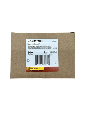 #ad #ad Square D HOM120GFI Homeline 20 Amp Single Pole GFCI Circuit Breaker w pigtail $48.99