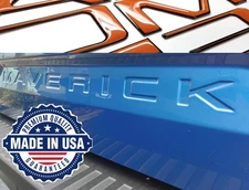 COMPATIBLE WITH 22 23 24 25 2026 DOMED RAISED ORANGE BLACK OUT TAILGATE LETTERS