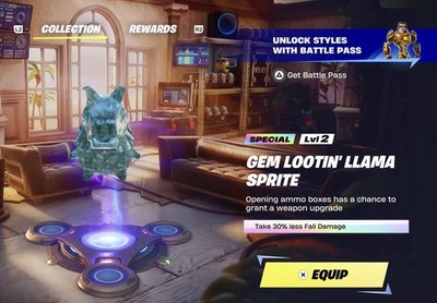 FN NEW Special Legendary Gem Lootin  Llama Sprite! Very Rare And Is High Demand!
