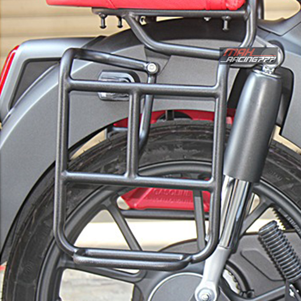 SIDE SADDLE BAG SUPPORT CARRY RACK BLACK FIT FOR HONDA C125 SUPER CUB ...