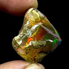47.00 Cts Natural Ethiopian Opal Rough 26x18mm Huge Untreated Loose Gemstone