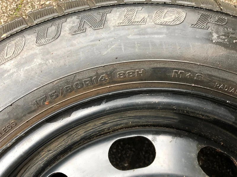 1xkomplette Reserverad Ersatzrad+Felge 175/80R14 88H für VW Golf4,Seat,Skoda - Bild 3 von 4