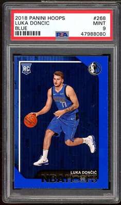 Luka Doncic Rookie Card 2018-19 Panini Hoops Blue #268 PSA 9 | eBay