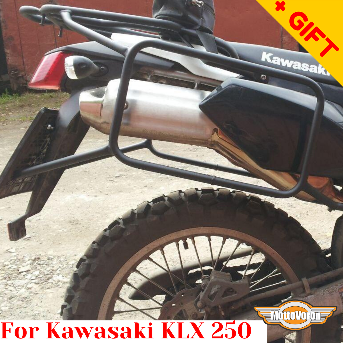 For Kawasaki KLX 250 rack luggage system KLX250SF side carrier D