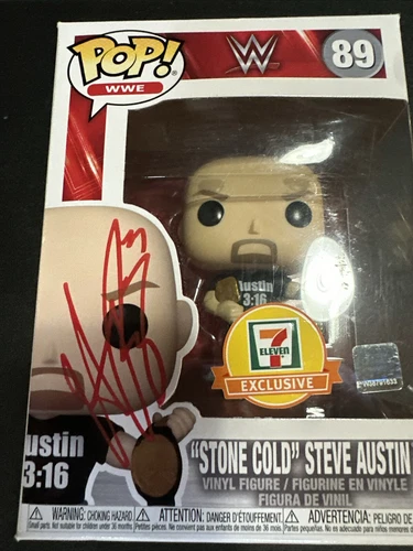 Funko Pop! WWE "Stone Cold" Steve Austin Signed By Austin Riley Atlanta Braves