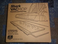 Shark Disposable Hard Floor VacMop Vacuum Mop Pad Refills 30 Count VMP30 Sealed