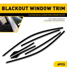 For 16-21 Honda Civic 6pcs Sedan Glossy Black Delete Blackout Sticker Window Usa For 16-21 Honda Civic 6pcs Sedan Glossy Black Delete Blackout Sticker Window Usa