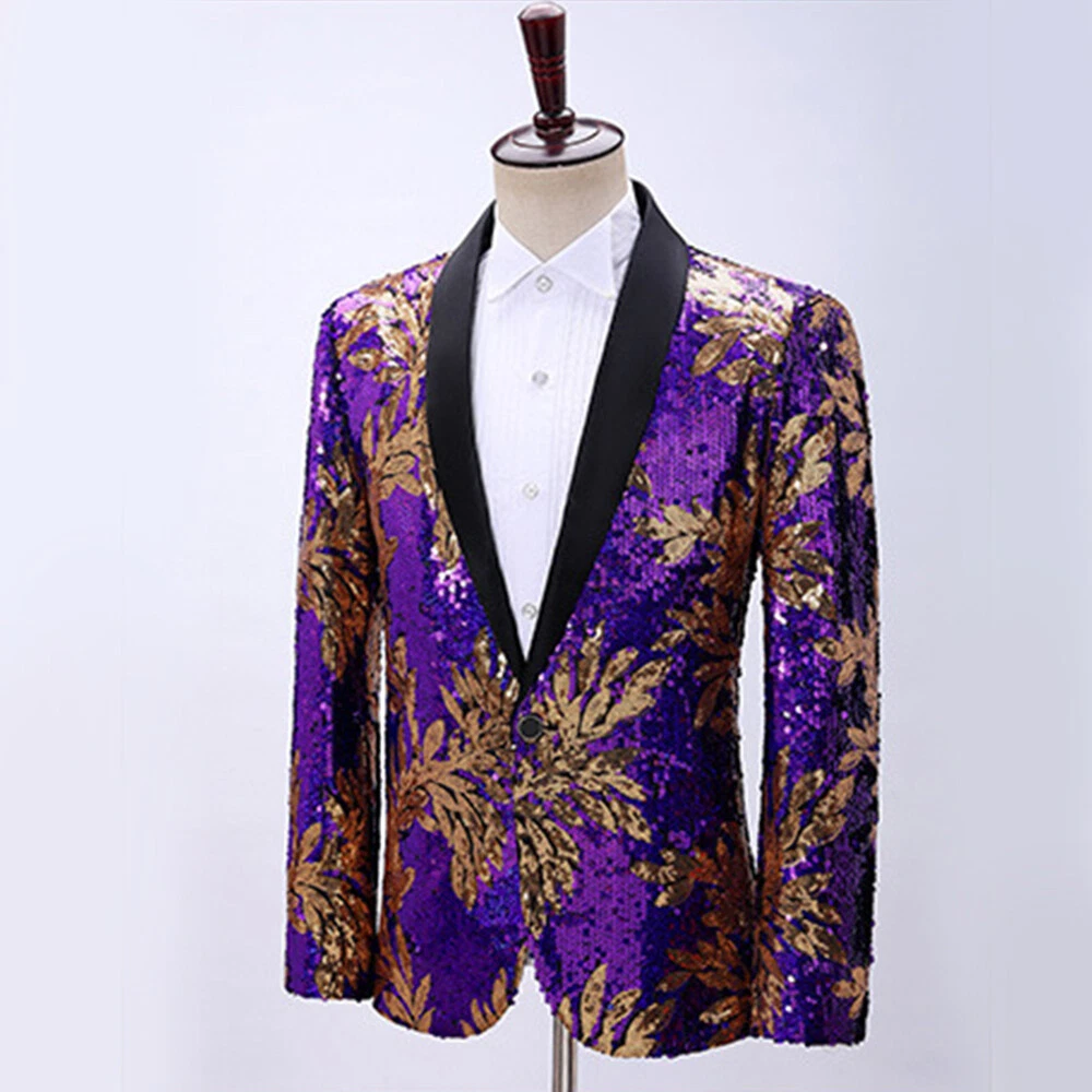 Purple and gold mens blazer shop
