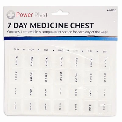 PILLBOX 7 TAGE PILLENBOX ORGANISATOR TABLETTENSPENDER BRAILLE TÄGLICHE MEDIZINISCHE TRUHE