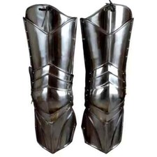 Halloween Medieval Knight Armour Leg Costume Full Steel Guard Greaves Gothic Set