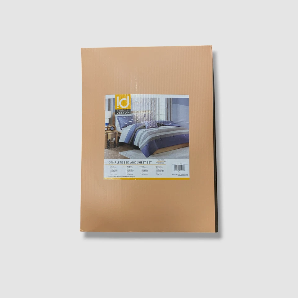 Intelligent Design Blue Marsden Striped Comforter Sets, Twin - Image 2 of 3