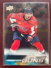 Lucas Johansen 2022-23 Upper Deck Series 2 Young Guns Clear Cut SP RC Card #482