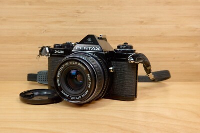 Pentax ME 35mm SLR Film Camera, with SMC Pentax-M 28mm F2.8 lens