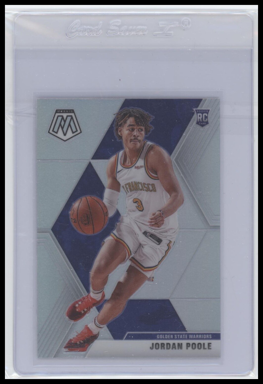 2019-20 Panini Mosaic #228 Jordan Poole Silver Prizm RC