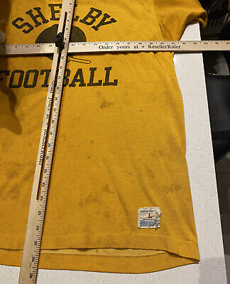 Vintage 60s 70s Champion Shelby Football Jersey Large 3/4 Vintage 60s 70s Champion Shelby Football Jersey Large 3/4