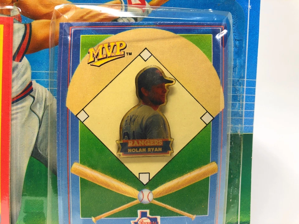 NOLAN RYAN 1990 MVP Baseball Pin & 1990 Score Card In Package Texas Rangers MLB - Image 2 of 3