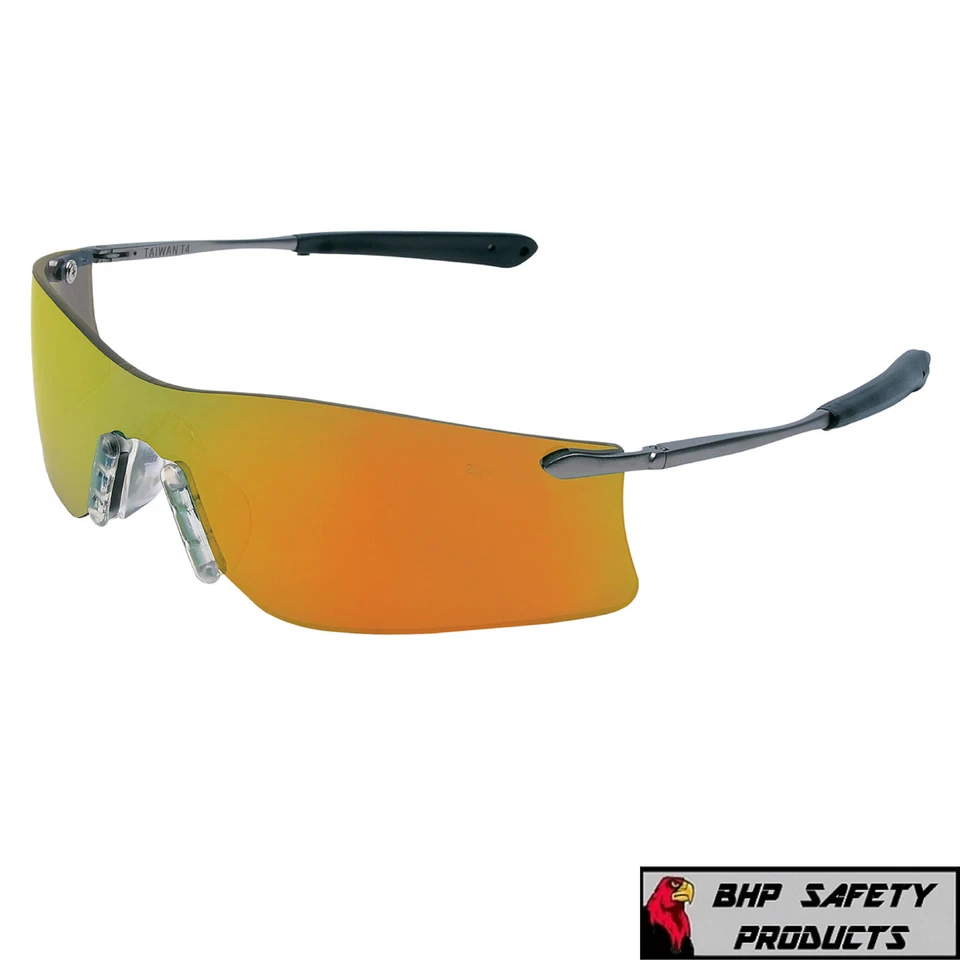 GAFAS DE SEGURIDAD MCR CREWS RUBICON GAFAS DE SOL MARCO DE METAL GOMA BOQUILLA 1 PAR Foto 3 de 4