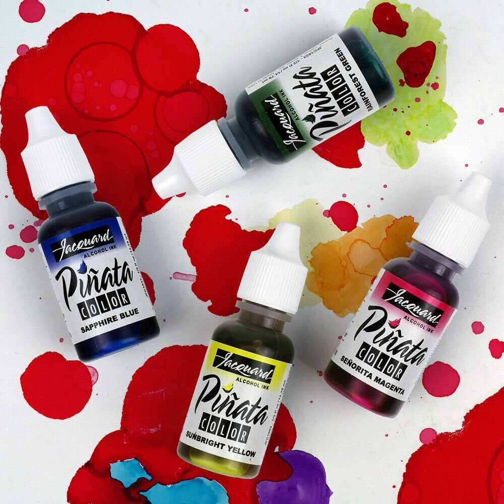Jacquard Pinata Inchiostro Alcolico 14 Ml – Colore Foglia Di Tè (020) Per Resina Epossidica, Vetro, Carta Yupo E Ceramica – Permanente E Asciugatura Rapida