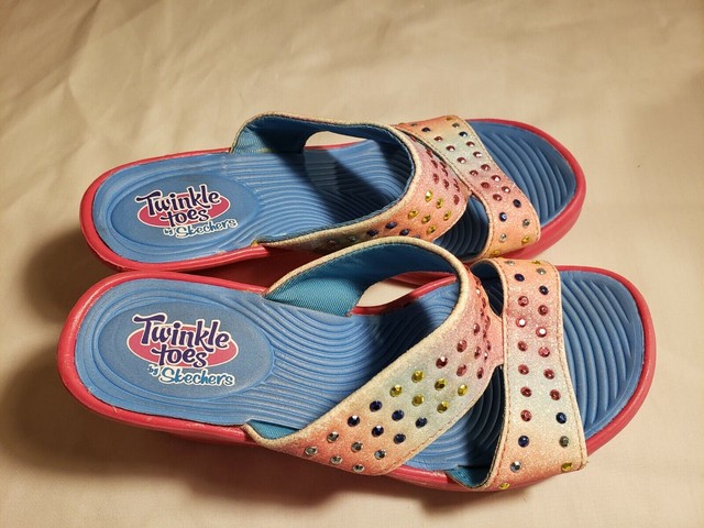 sparkly skechers sandals