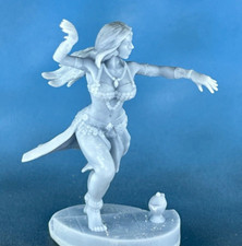 girl with Aladdin's lamp Resin Tabletop Miniature Arabien night Soldiers 60  