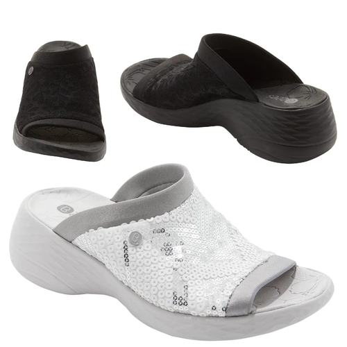 AS IS Bzees Jubilee Wedge Slide Sandal 650528-J | eBay