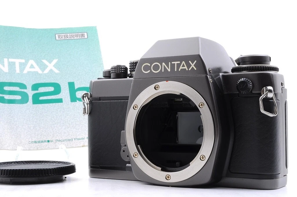 MINT+ ] CONTAX S2b Titanium Black SLR Film Camera w Body Cap From