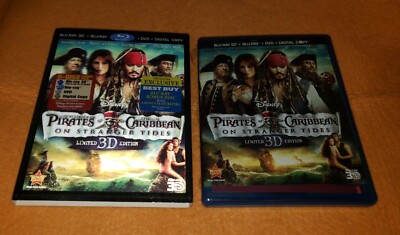 POTC: ON STRANGER TIDES 6-Disc Set 3D, Blu-Rays, DvD, DC + Lenticular Slipcover 
