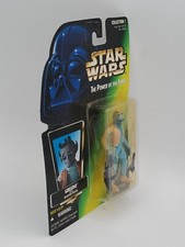 Star Wars POTF2 Greedo Green Card Non-Hologram Variant Kenner 1996 Figure MOC