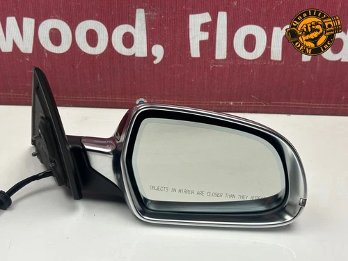 2008-2017 AUDI A5 S5 RIGHT SIDE DOOR REAR VIEW MIRROR W/ BLIND SPOT OEM ALUMINUM