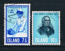 Iceland 1970 Nurses Association & Grímur Thomsen o/FU SG 475-6 Facit 481-2