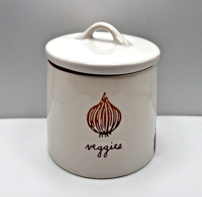 Rae Dunn Brand NEW w/Tags veggies Cellar with Lid - 2024 Release